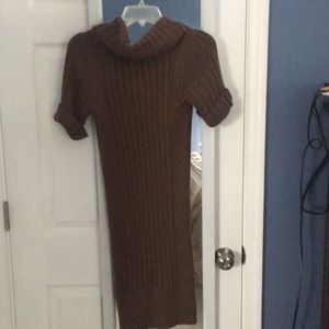 Brown sweater dress